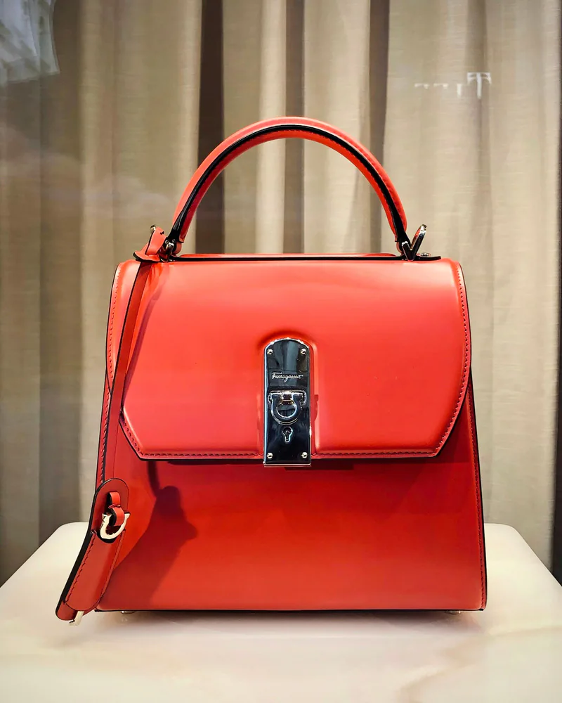 Chanel Coco Handle Small in red calfskin