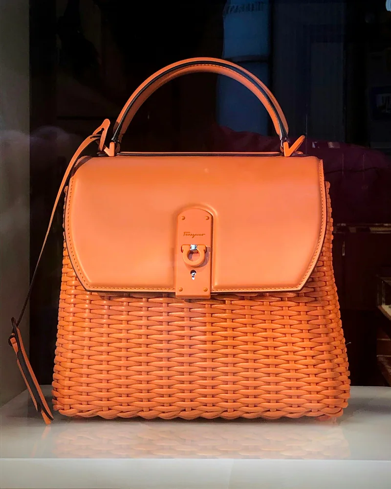 Loewe Square Basket Small, Orange