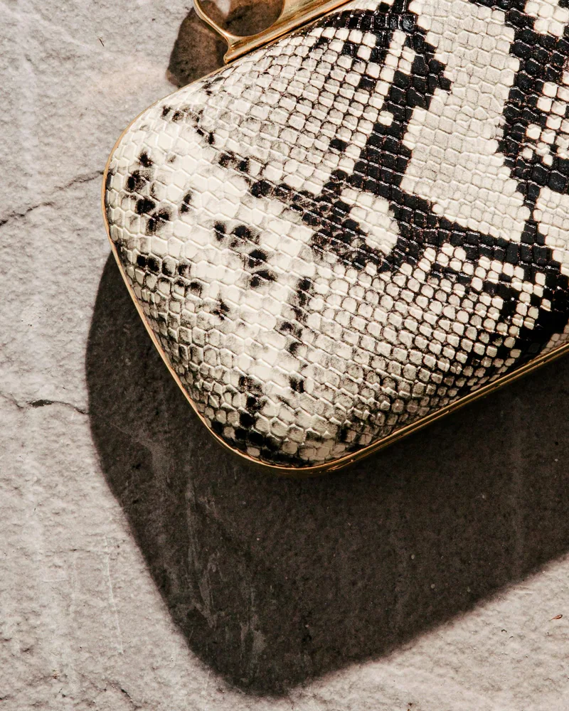 Alexander McQueen Knuckle Box Clutch, corner