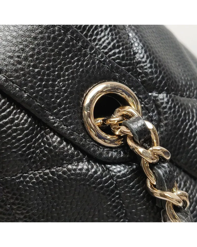 Chanel Lunch Box Bag, 25C Collection, close up light wear on the hardware
