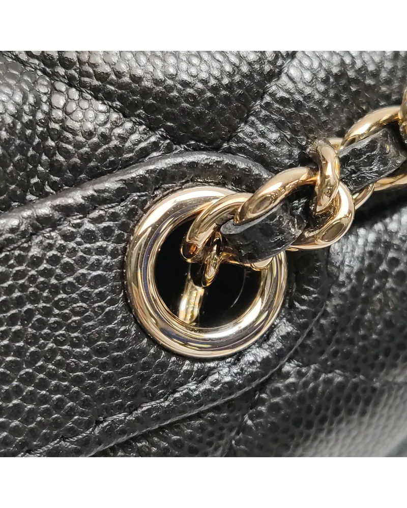 Chanel Lunch Box Bag, 25C Collection, close up light wear on the hardware