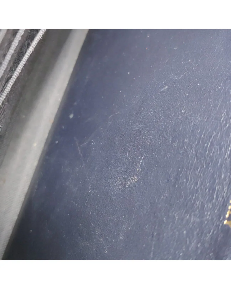Chanel Classic Wallet on Chain, close up light marks on the lining