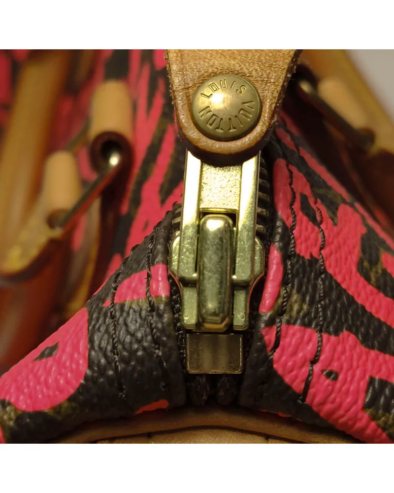Louis Vuitton Speedy 30, Stephen Sprouse Graffiti, close up moderate wear on the hardware