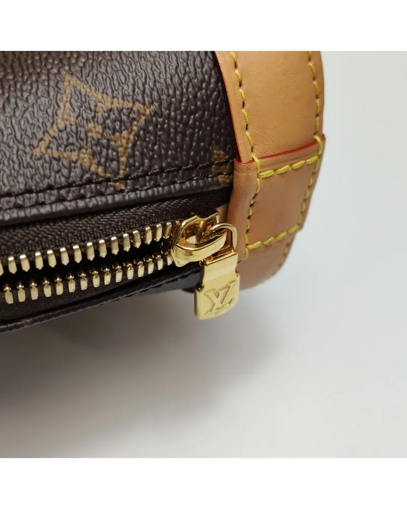 Louis Vuitton Nano Alma, close up light wear on the hardware