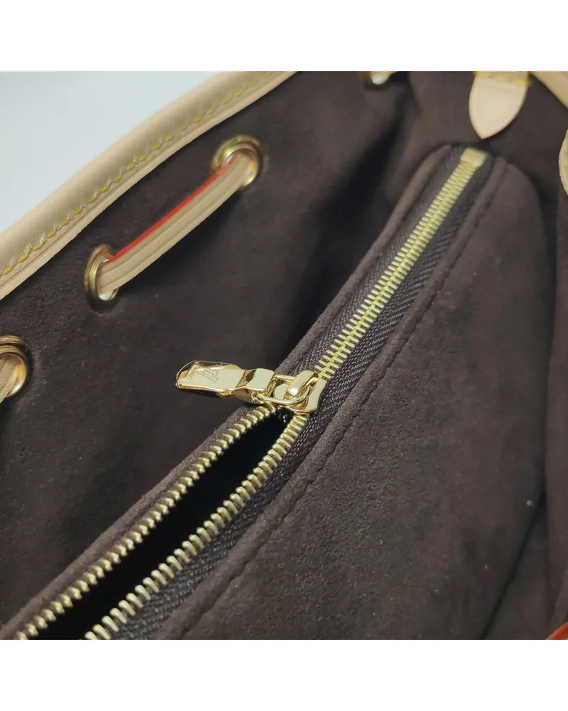 Louis Vuitton Nano Monogram Bag, close up light wear on the hardware