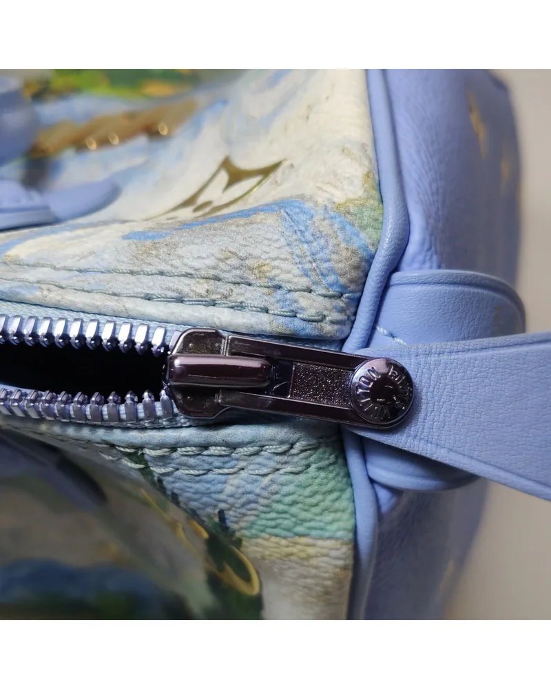 Louis Vuitton Speedy 30, Masters Van Gogh, close up light wear on the hardware