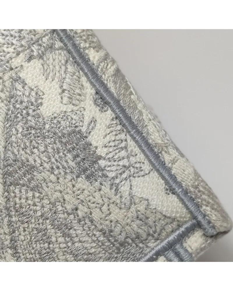 Dior Book Tote Medium, Toile de Jouy, close up light wear on the body