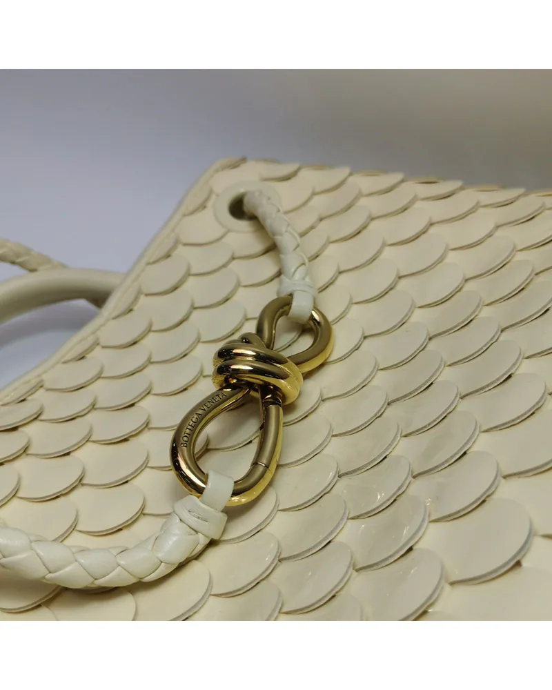 Bottega Veneta Andiamo Small, close up light wear on the hardware