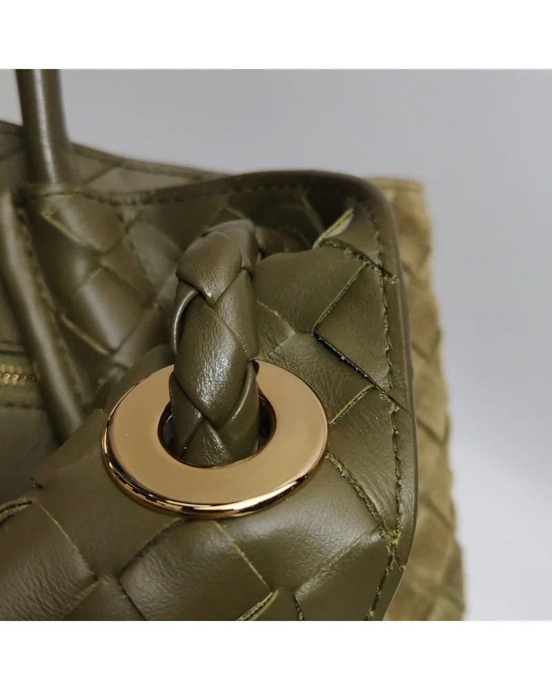 Bottega Veneta Andiamo Medium, close up light wear on the hardware