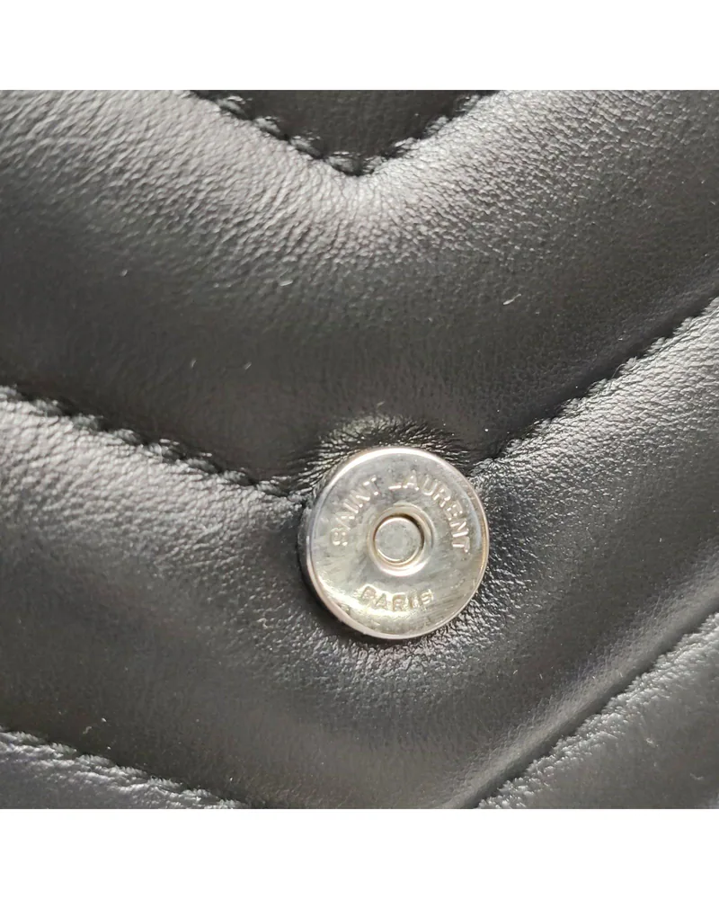 Saint Laurent Loulou Mini, close up light wear on the hardware