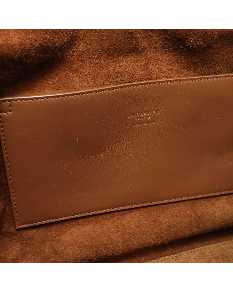 Saint Laurent Kate Medium, Reversible, close up light wear on the lining