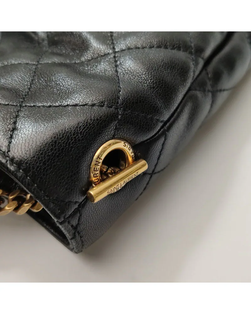 Saint Laurent Icare Maxi Shopping Bag, close up light wear on the hardware