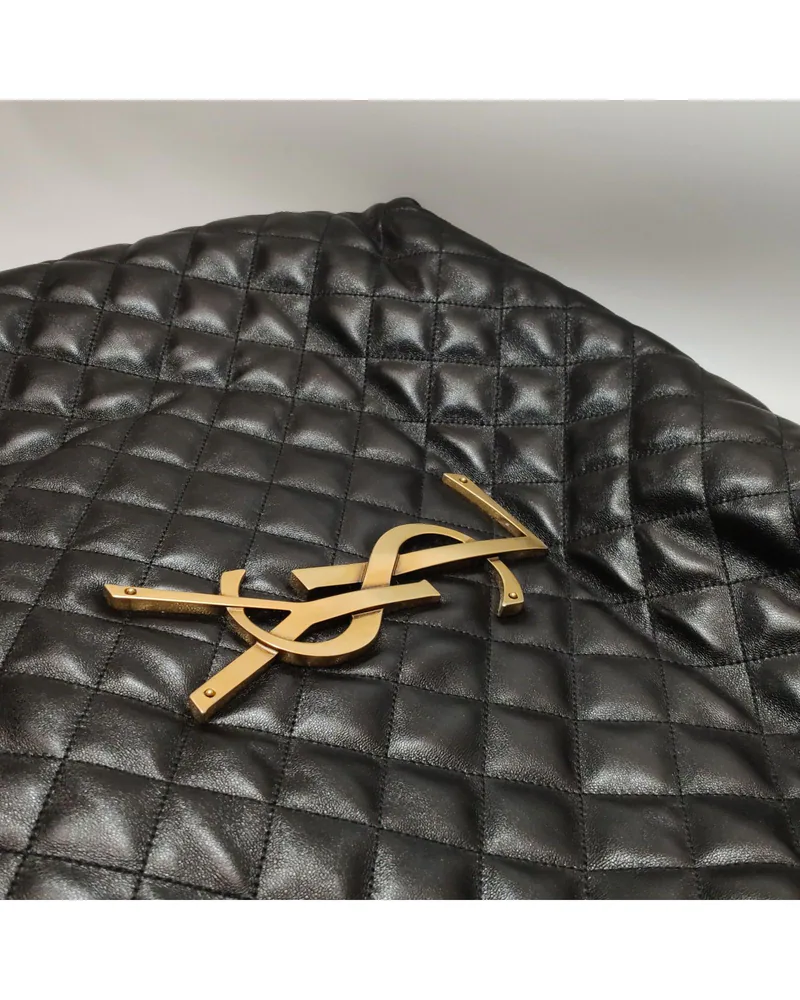 Saint Laurent Icare Maxi Shopping Bag, close up light wear on the hardware