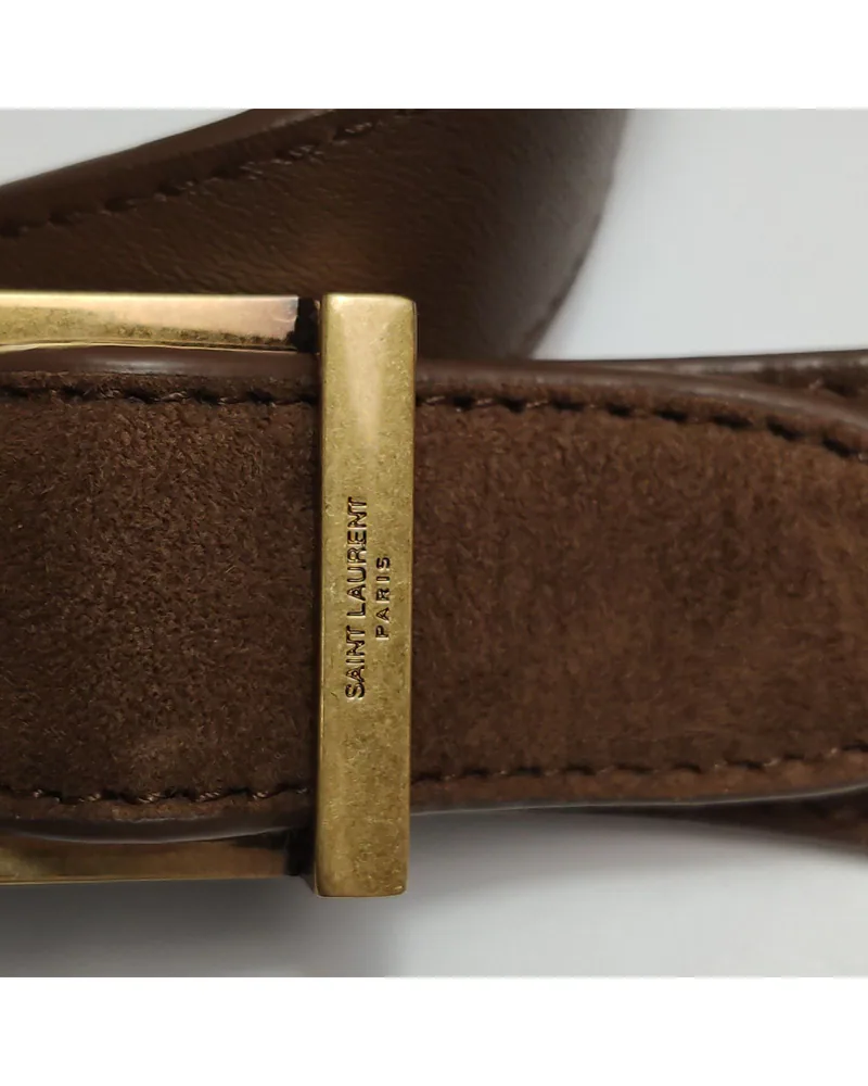 Saint Laurent Le 5 à 7 Small, close up light wear on the hardware