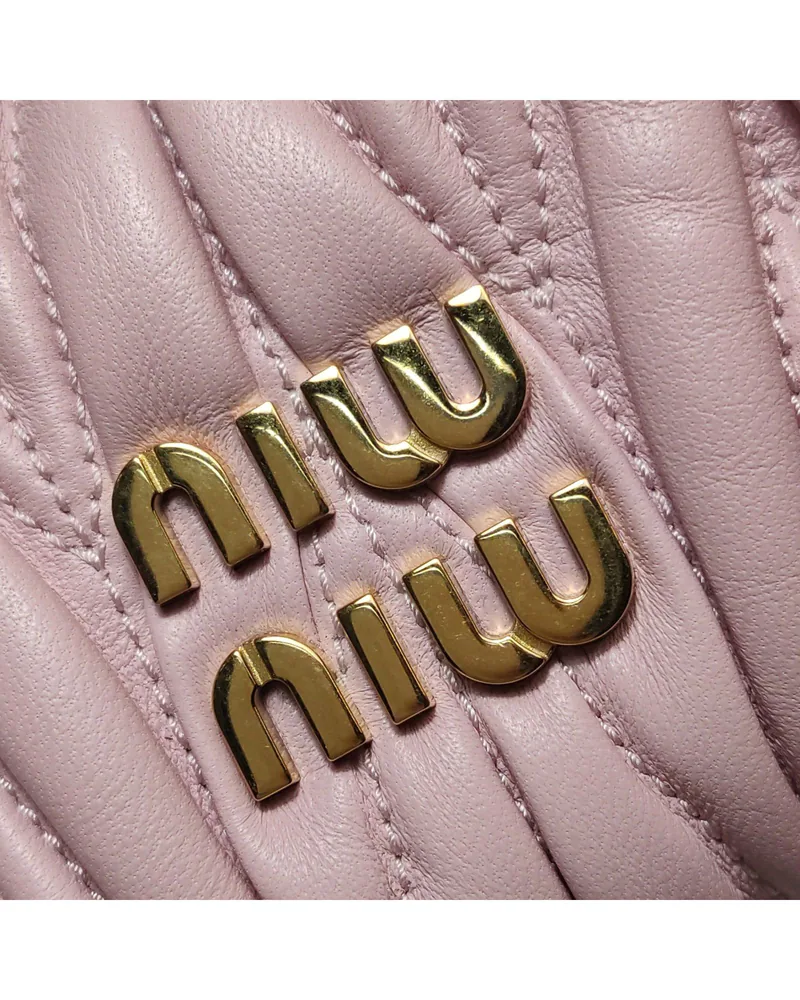 Miu Miu Wander Mini Crossbody, close up light wear on the hardware