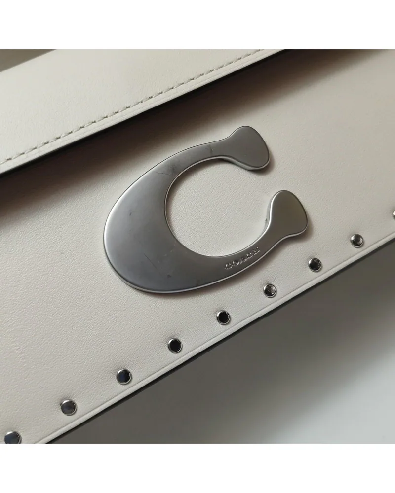 Coach Idol Bag, close up light wear on the main clasp