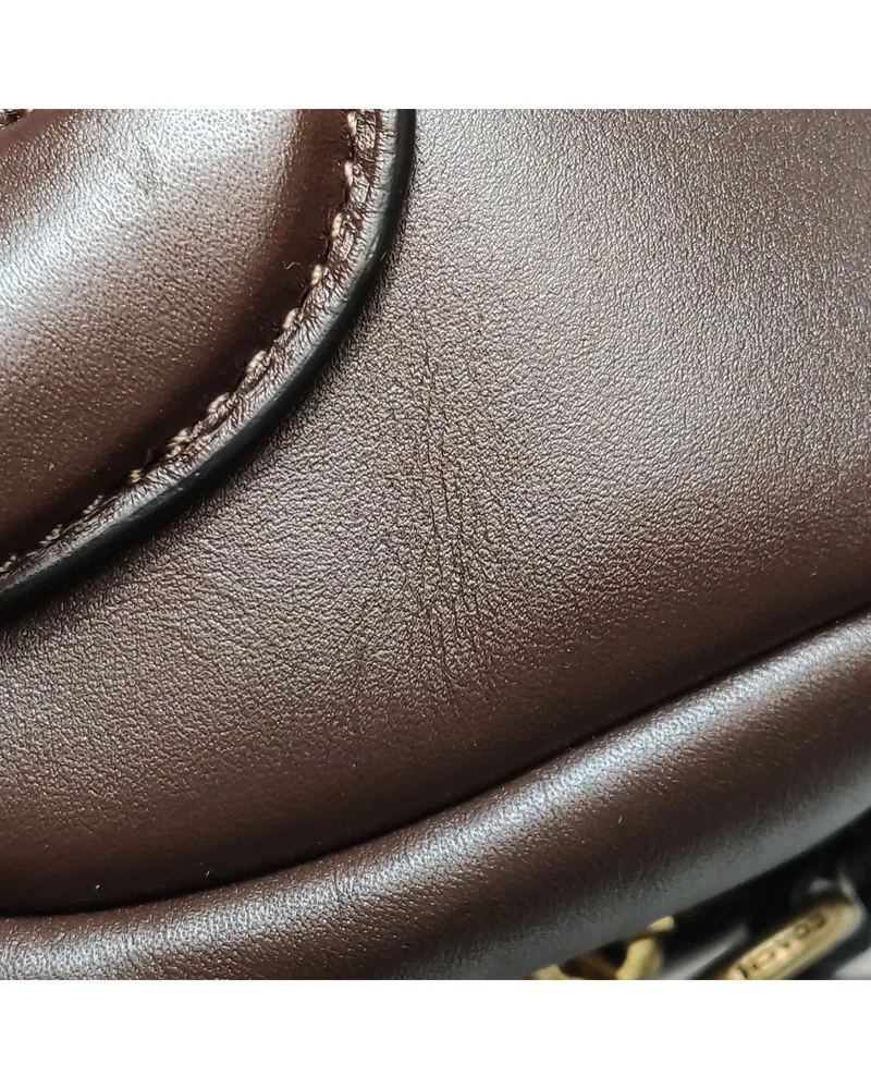Coach Borough Bowling Bag, Spring 2024 Runway, close up light wrinkles on the body