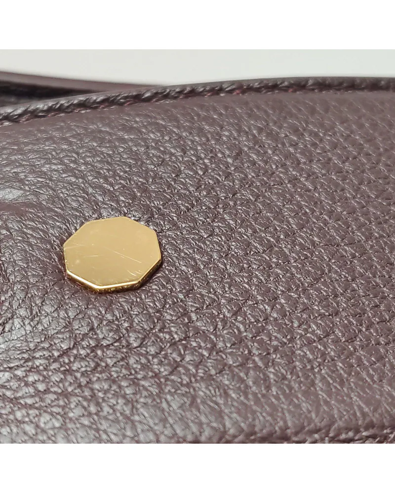 Alexander McQueen The Box Bag, close up light wear on the hardware