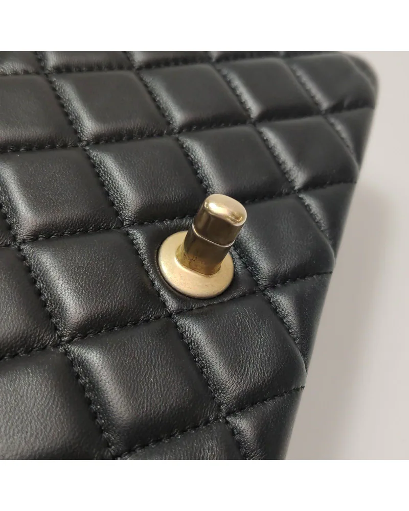 Chanel Classic Flap Large Mini, close up light wear on the hardware