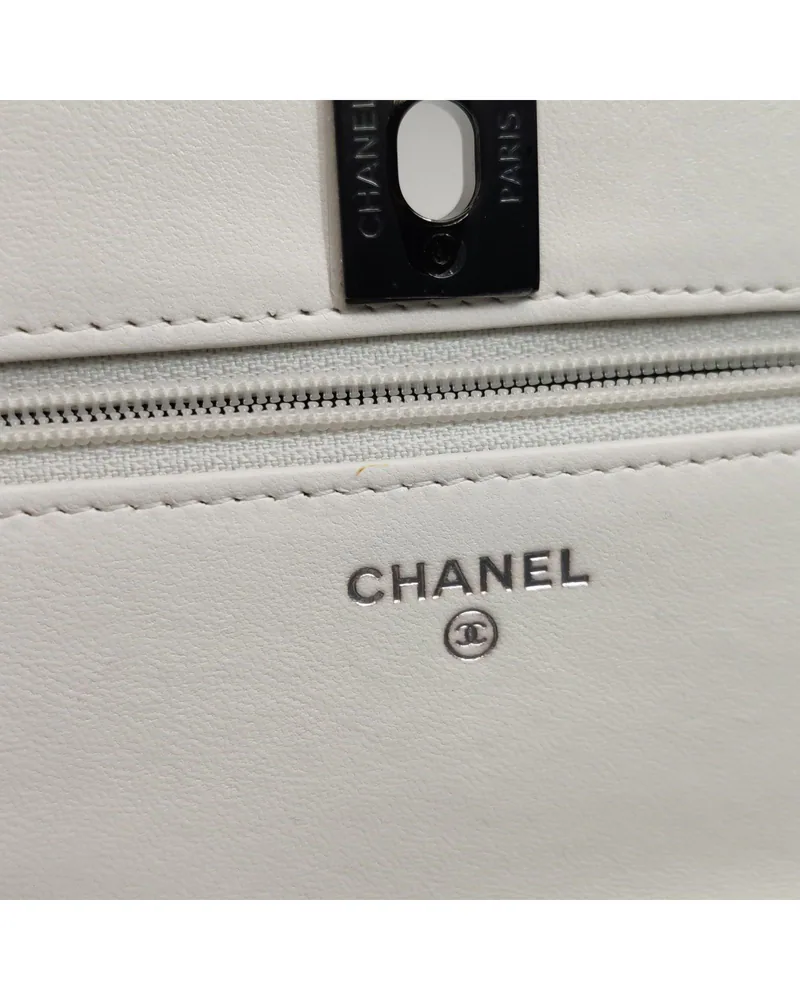 Chanel Trendy CC Wallet on Chain, close up light marks on the lining