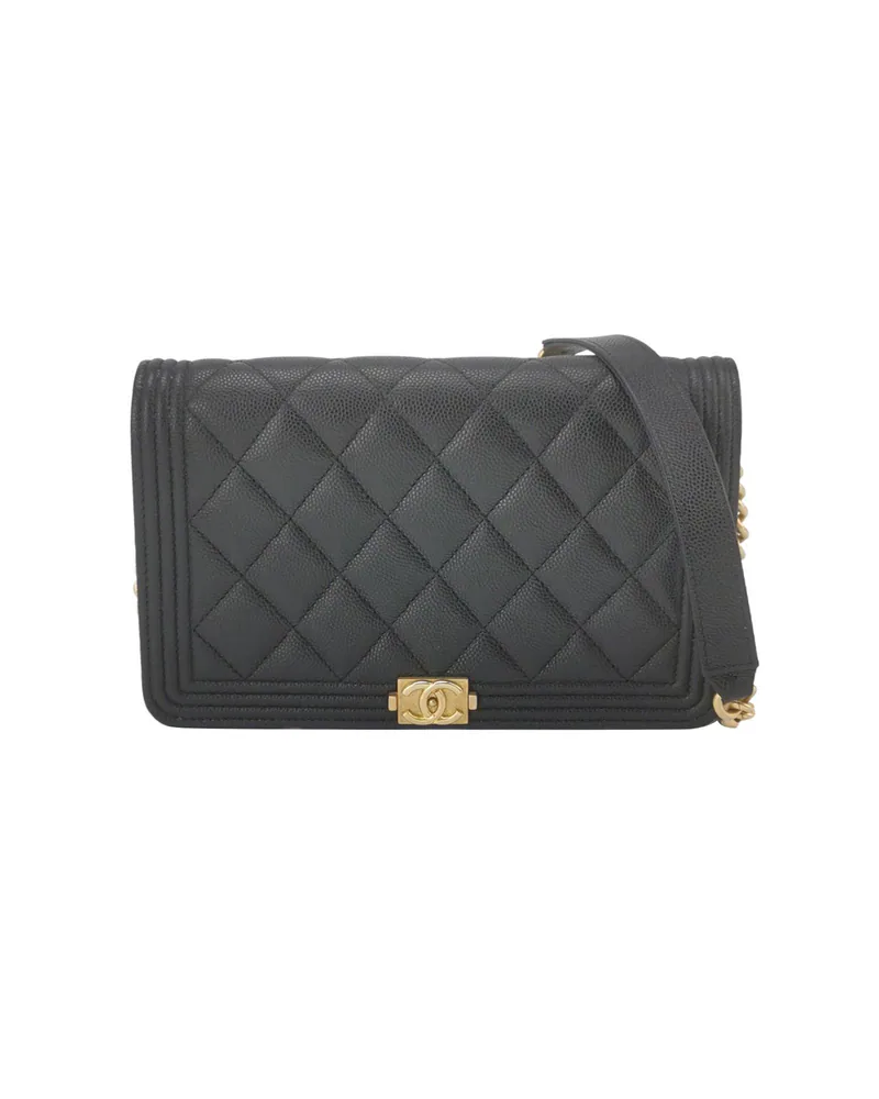 Chanel Boy Wallet on Chain, Black