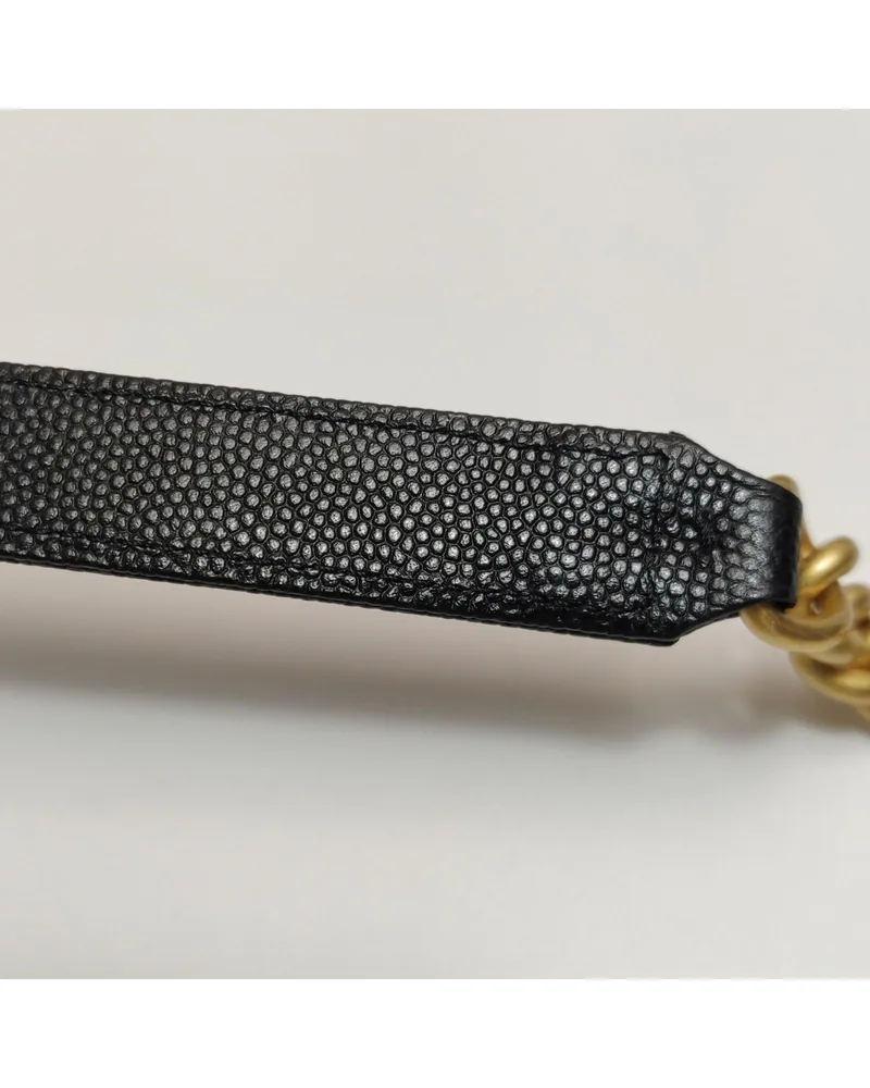 Chanel Boy Wallet on Chain, close up light wear on the strap