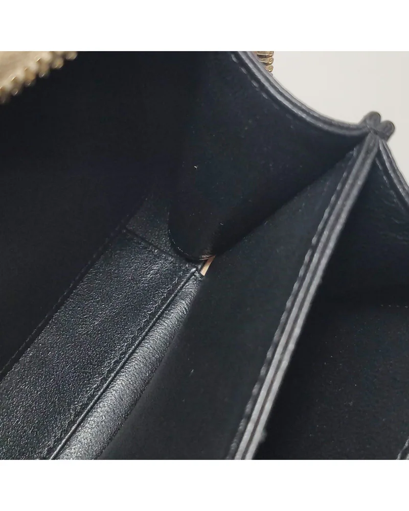 Chanel Vanity Case Small, close up light wear on the lining