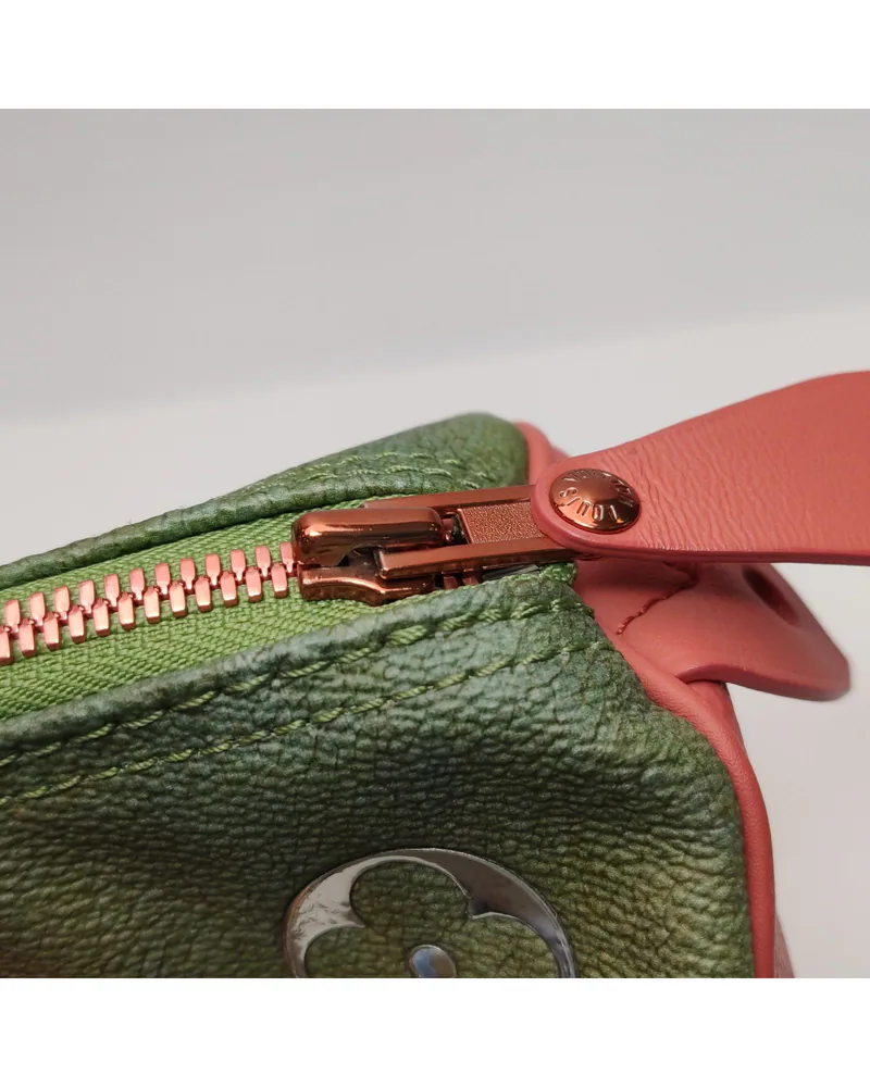 Louis Vuitton Speedy 30, Masters Da Vinci (Mona Lisa), close up light wear on the hardware