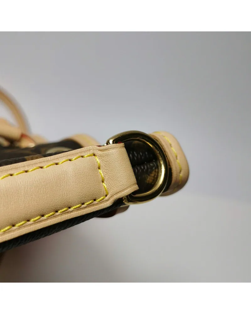 Louis Vuitton Nano Noé, Sun Yitian Collaboration, close up light marks on the natural leather trim