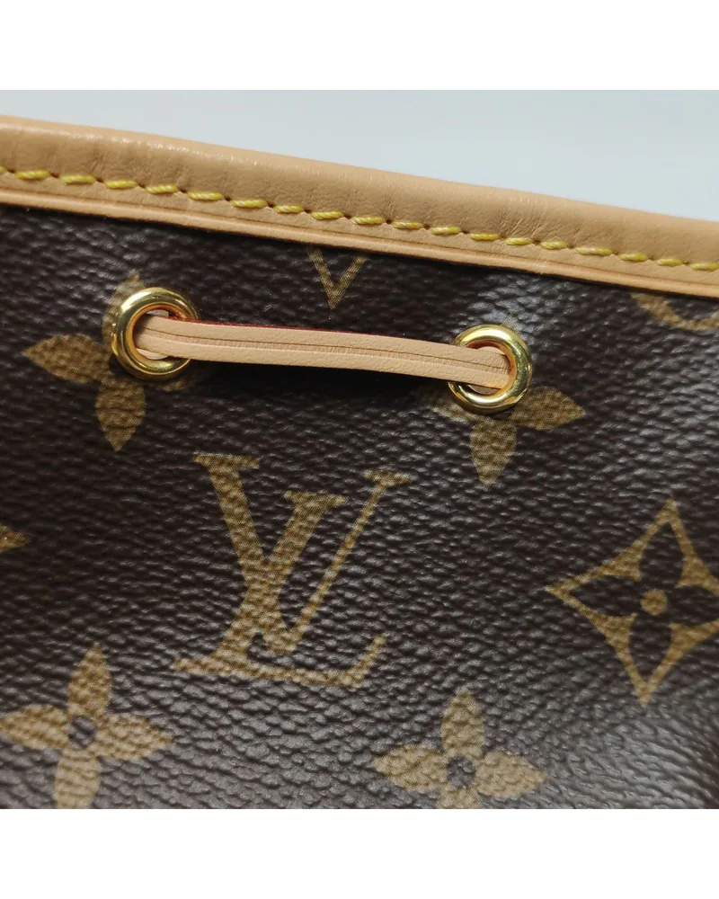 Louis Vuitton Nano Noé, close up light wear on the hardware