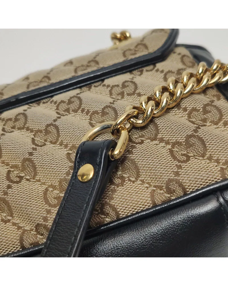 Gucci GG Marmont Mini, close up moderate wear on the hardware