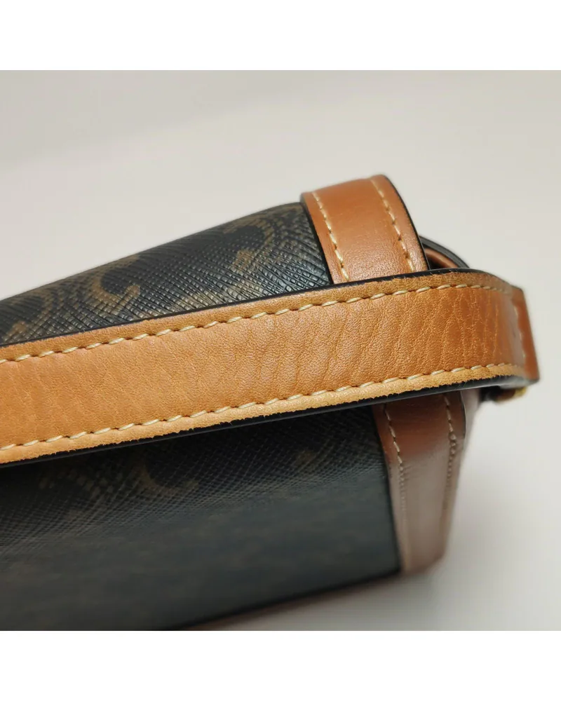 Celine Teen Triomphe, close up moderate wear on the strap
