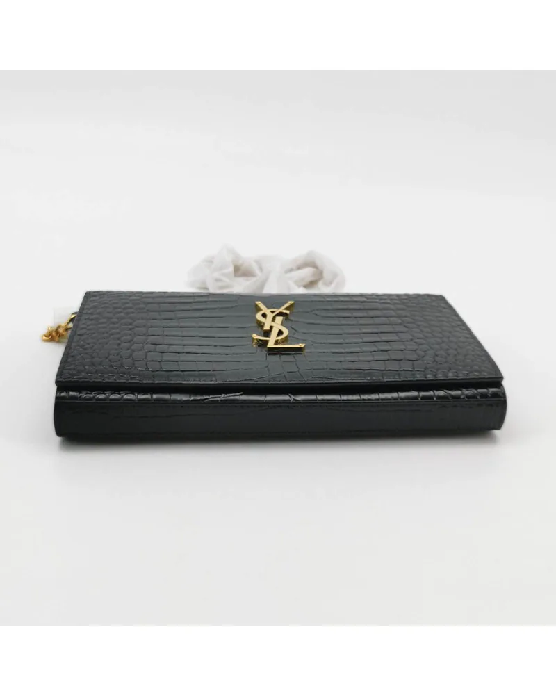 Saint Laurent Kate, Croc-Embossed, view 6