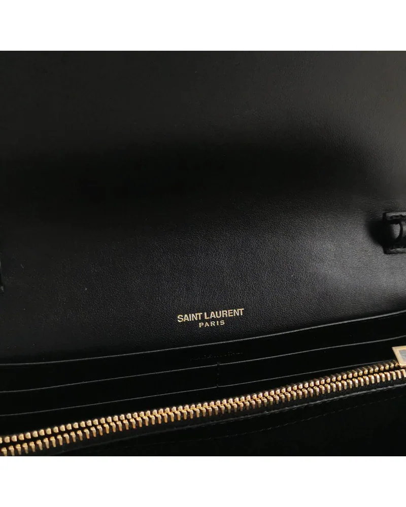 Saint Laurent Kate, Croc-Embossed, view 8