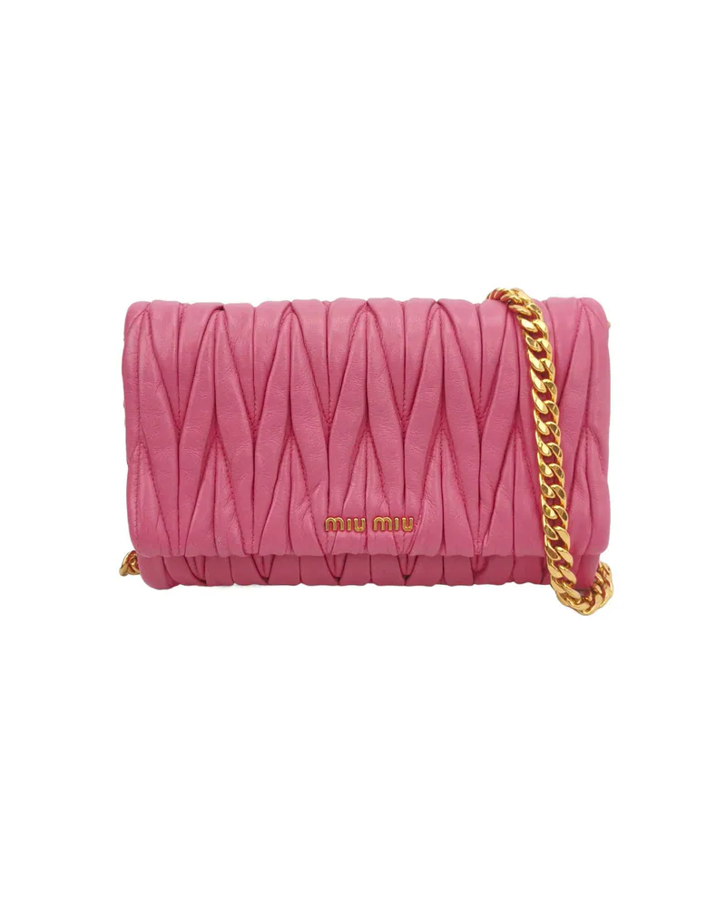 Miu Miu Matelassé Shoulder Bag, Pink