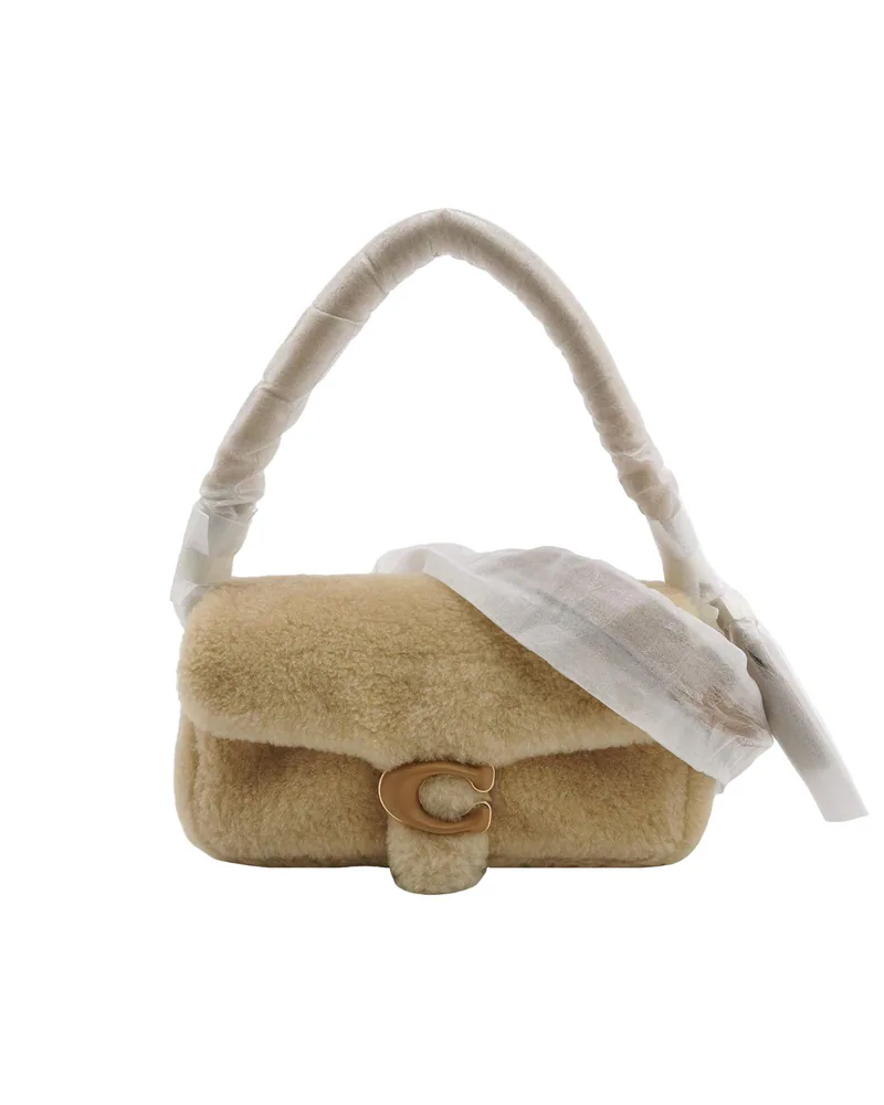 Coach Pillow Tabby 26, Shearling, Cream