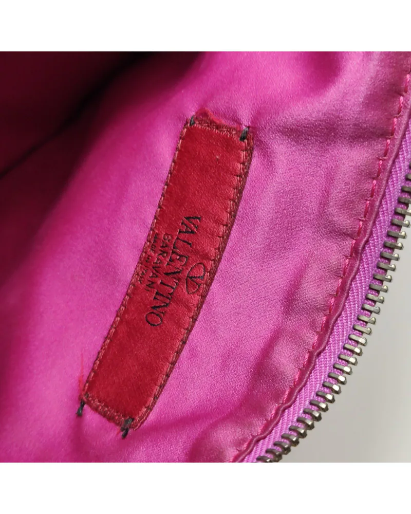 Valentino Rockstud Clutch, close up light wear on the lining