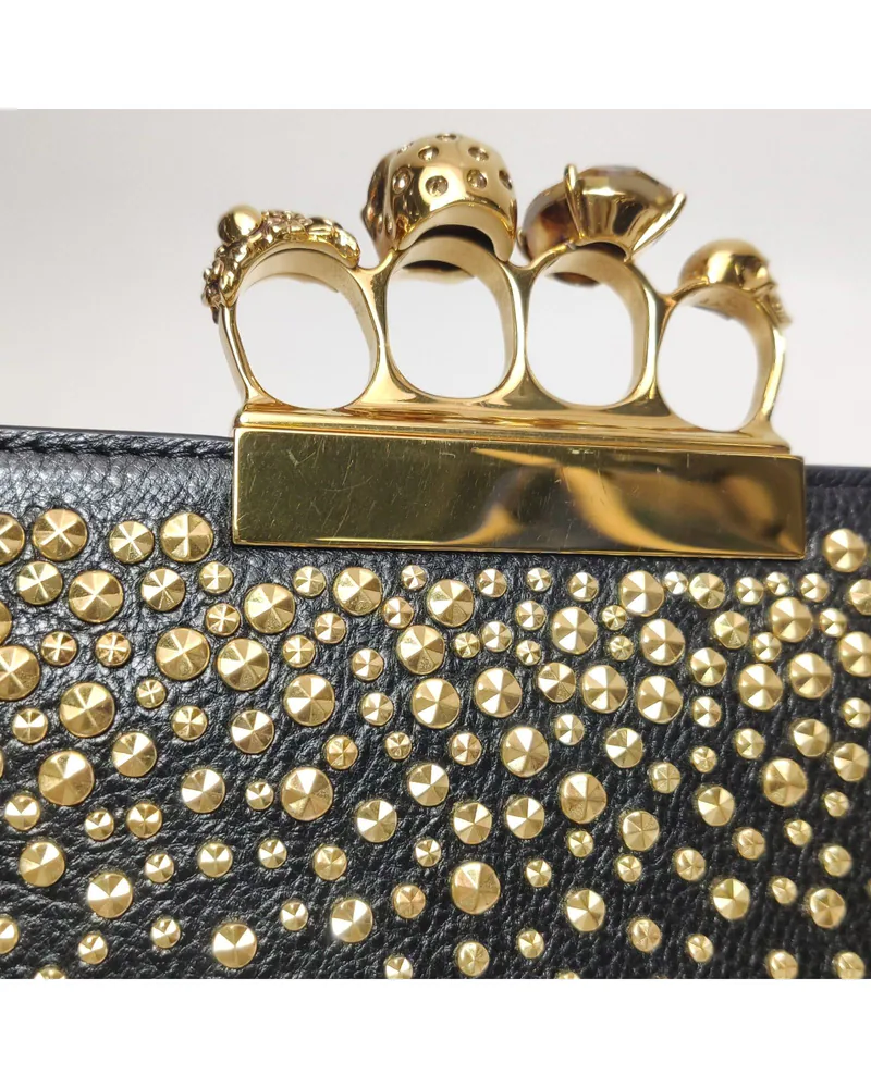 Alexander McQueen Jewelled Satchel, close up light wear on the hardware