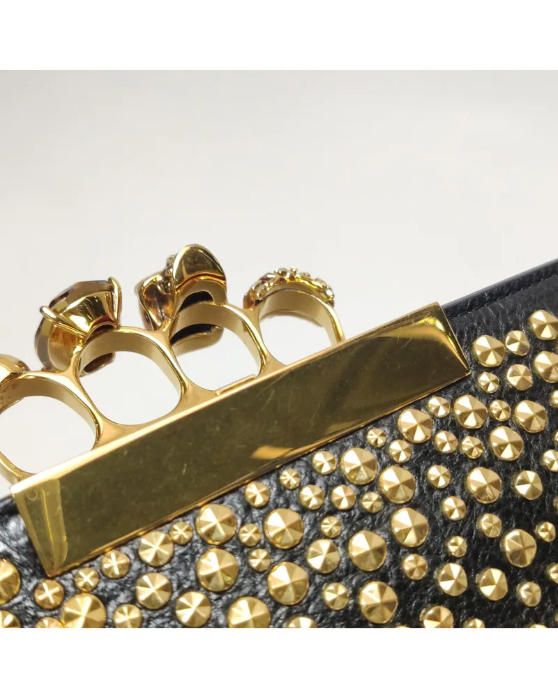 Alexander McQueen Jewelled Satchel, close up light wear on the hardware