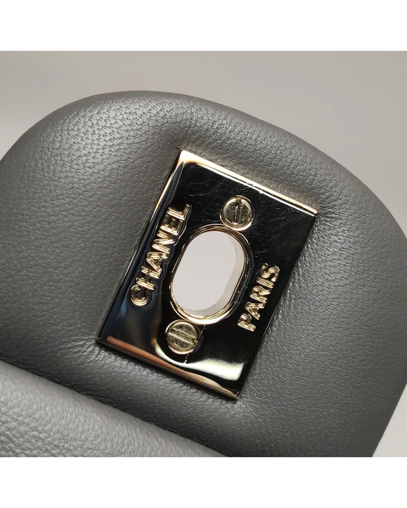 Chanel Classic Flap Large Mini, close up light wear on the hardware
