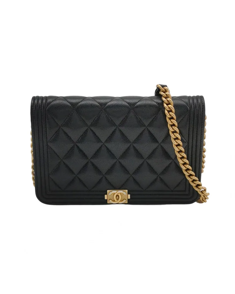 Chanel Boy Wallet on Chain, Black