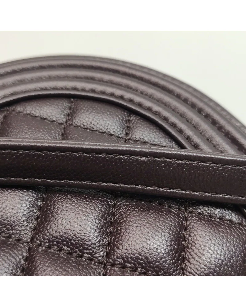Chanel Boy Bag Small, close up light wear on the strap