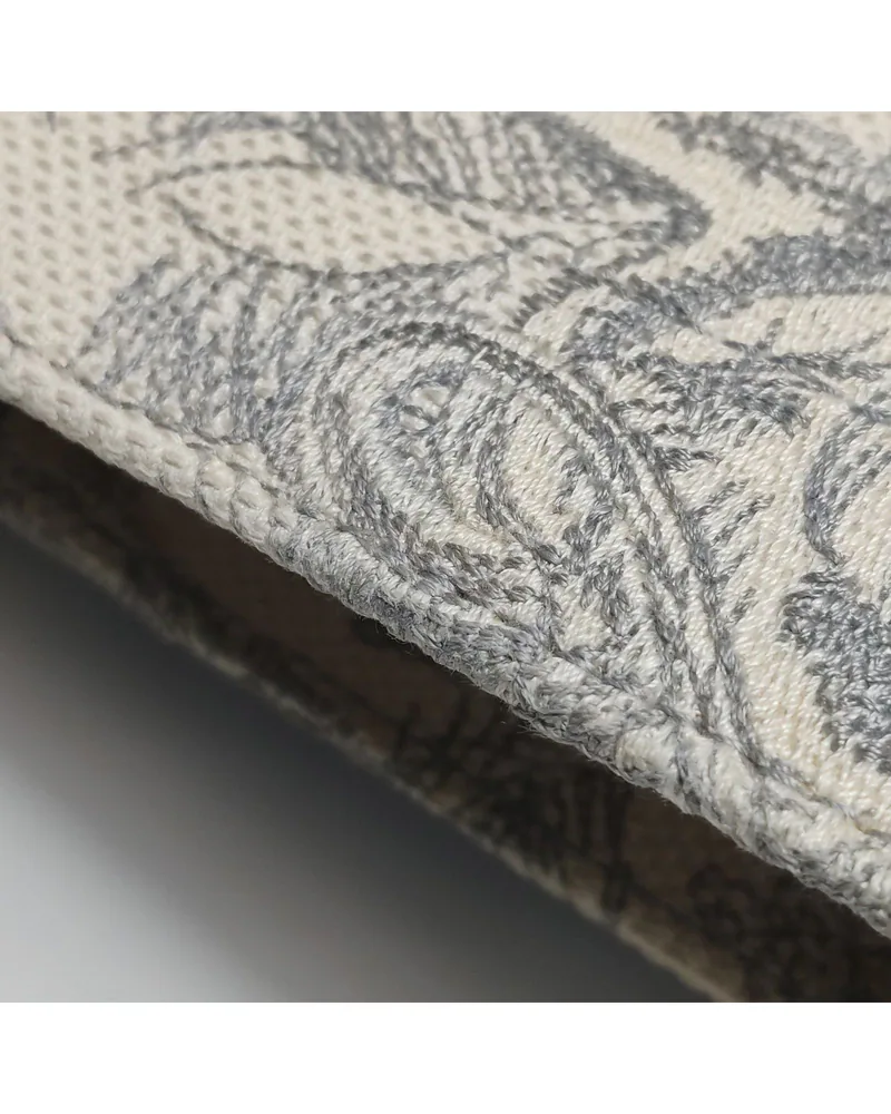 Dior Book Tote Medium, Toile de Jouy, close up light wear on the body