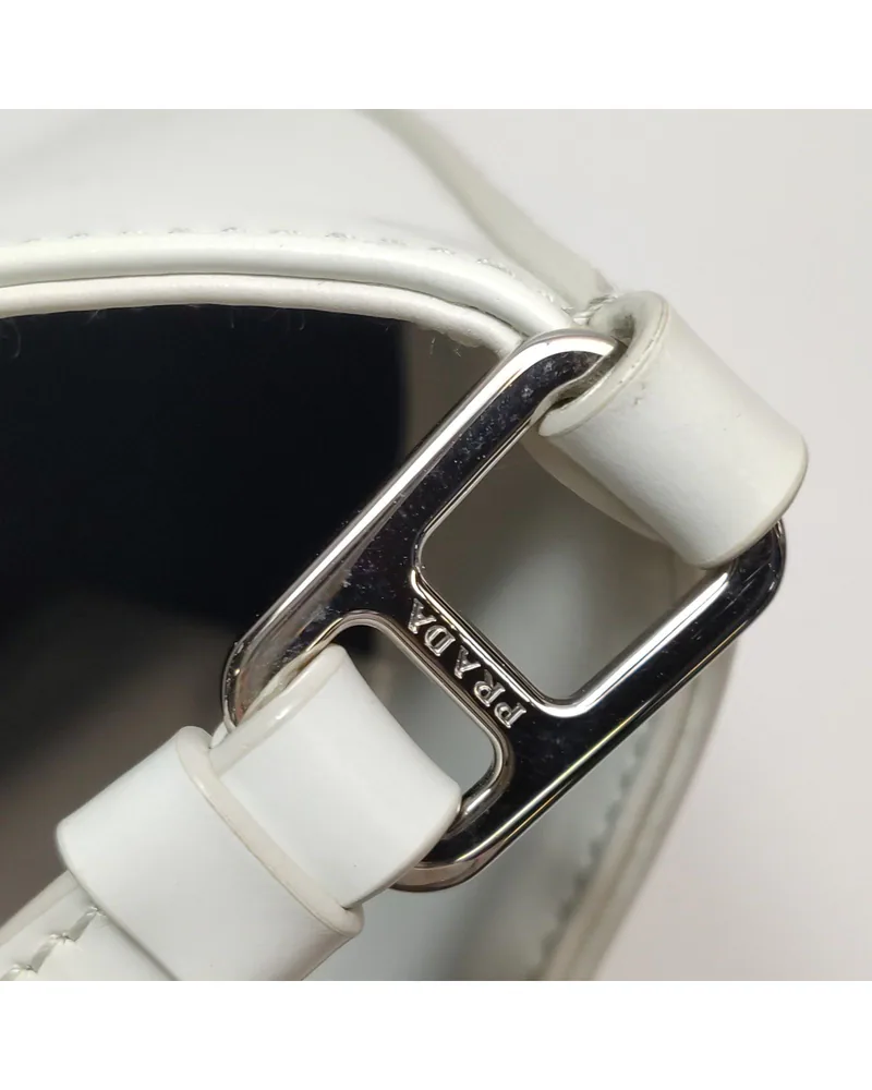 Prada Cleo Medium, close up light wear on the hardware