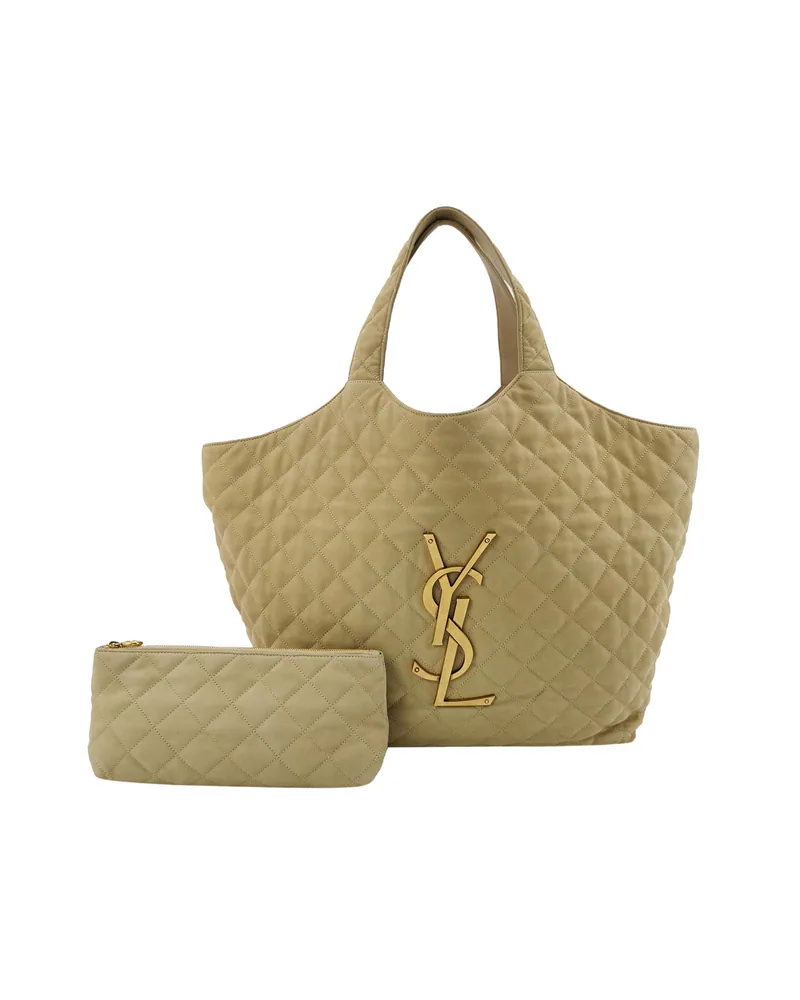 Saint Laurent Icare Maxi Tote, Khaki