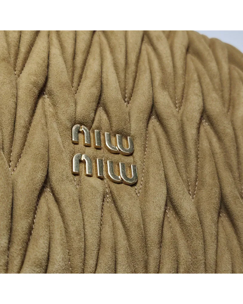Miu Miu Wander, Suede, close up light wear on the hardware