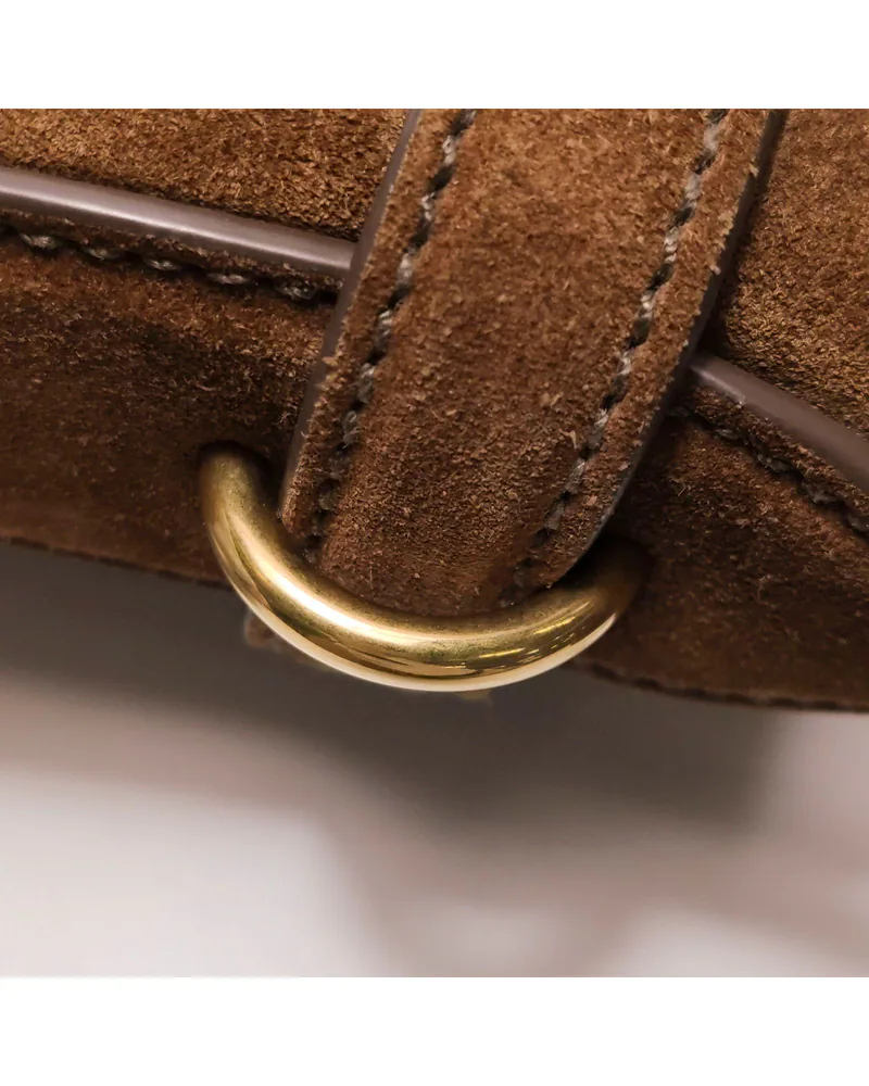 Miu Miu Aventure, Suede, close up light wear on the hardware